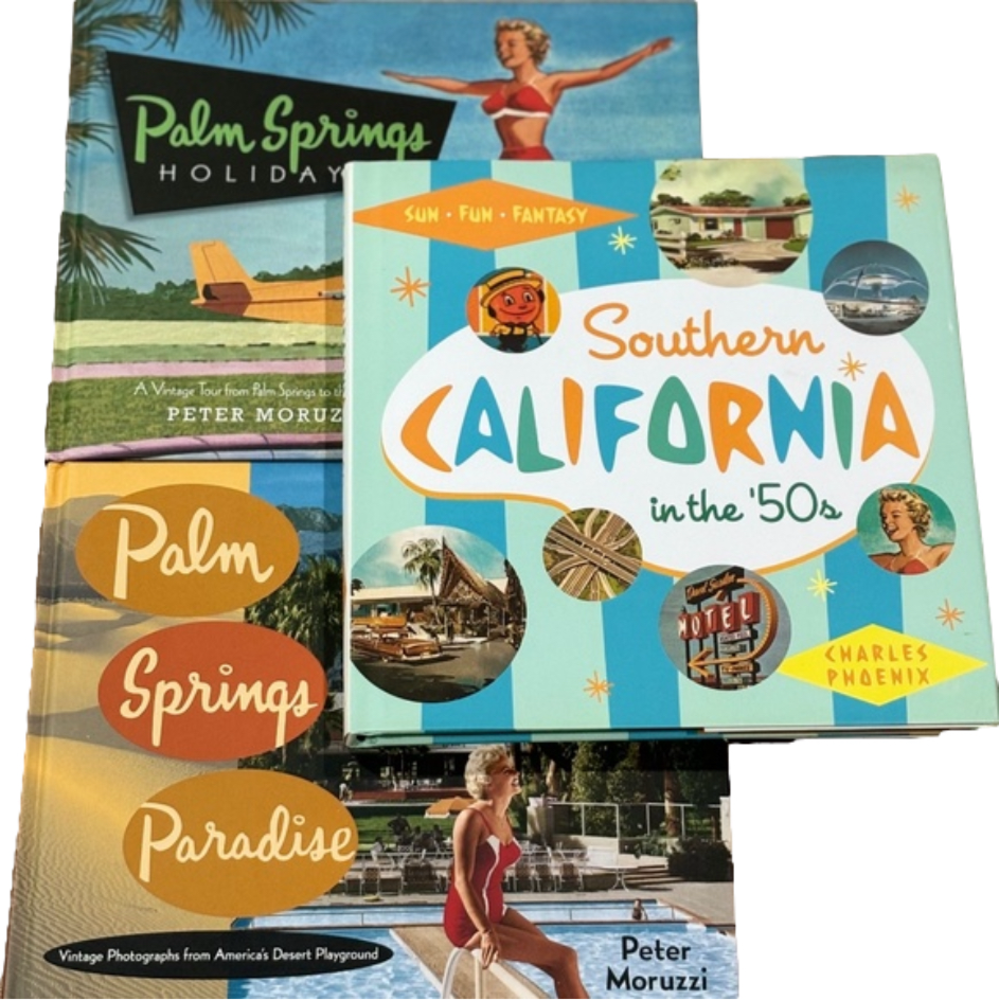 Midcentury Modern California Lifestyle Book Collection, Set of 3 Collector Books